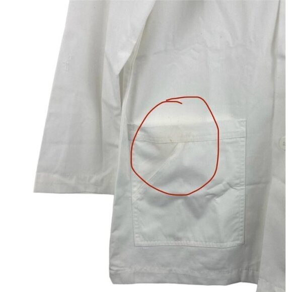 Carharrt Unisex White Logo Scrub Lab Coat Pockets Sanitized Actifresh US S - Picture 3 of 10